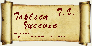 Toplica Vučević vizit kartica